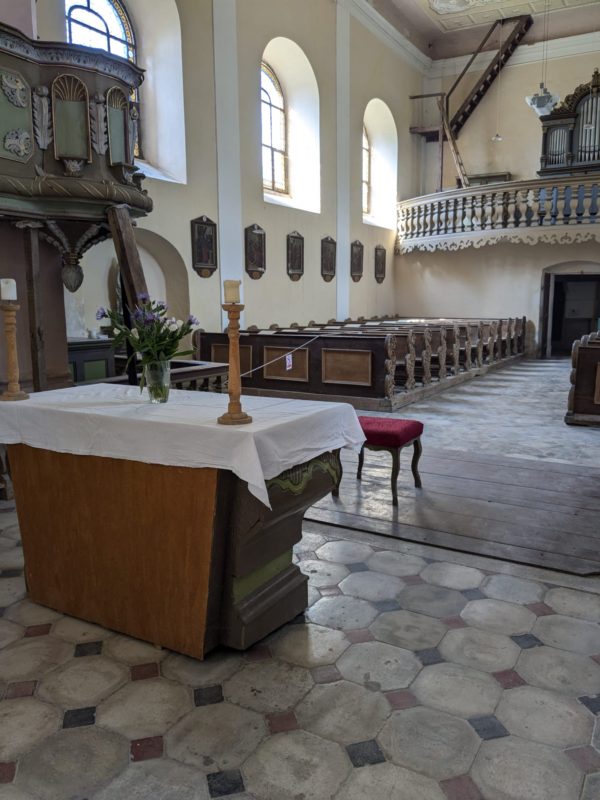 foto interiéru kostela sv. Jakuba Většího v Domslavi